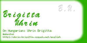 brigitta uhrin business card